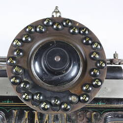 Detail of mechanism of an old typewriter.