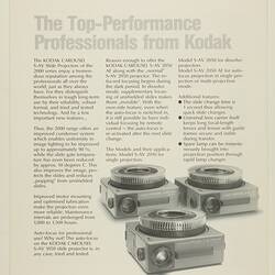 Publicity Flyer - Kodak AG, 'The Top-Performance Professionals from Kodak', Stuttgart, Germany, Mar 1987