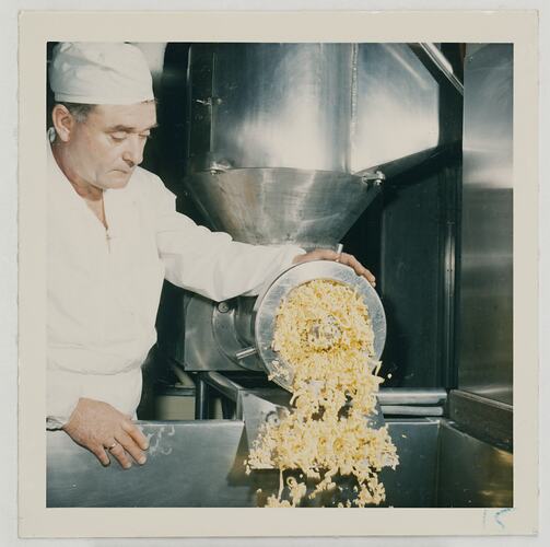 Worker Mincing Hardened Emulsion, Kodak Factory, Coburg, circa 1960s