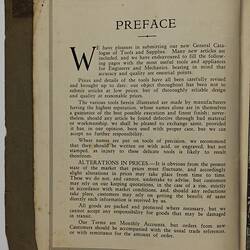 Specific Product Catalogue - Bevan & Edwards Pty Ltd, Engineering Tools circa 1930.