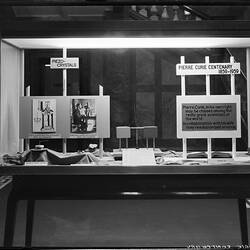 Glass Negative - Pierre Curie Centenary Display, Museum of Applied Science (Science Museum), Melbourne, 1959
