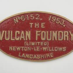 Locomotive Number Plate - Victorian Railways, S Class, 'Edward Henty', 1937