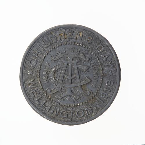 Badge - Unidentified, Wellington, New Zealand, 1919 - Obverse