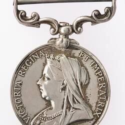 Medal - Queensland Meritorious Service Medal, Queen Victoria, Specimen, Queensland, Australia, 1895-1901 - Obverse
