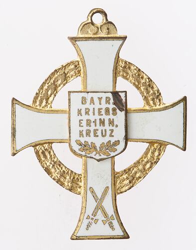 Medal - Kriegs Erinn Cross, Bavaria, Germany, 1918 - Reverse