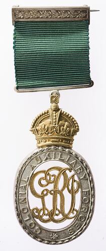Medal - Colonial Auxiliary Forces Officer's Decoration, George V, Victoria, Australia - Obverse