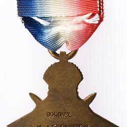 Medal - 1914-1915 Star, Great Britain, Colonel Richard Herbert Joseph Fetherston, 1918 - Reverse