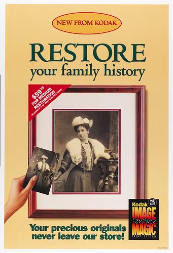 Poster - Kodak Australasia Pty Ltd, 'Restore Your Family History', 1995-1996