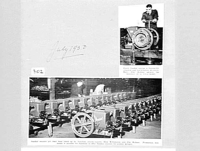 Page of scrapbook with news clippings.