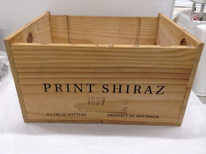 Timber wine crate.