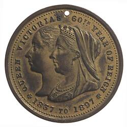 Medal - Diamond Jubilee of Queen Victoria, Borough of Geelong West, Victoria, Australia, 1897