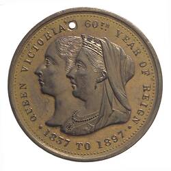 Medal - Diamond Jubilee of Queen Victoria, Borough of Sale, Gippsland, Victoria, Australia, 1897