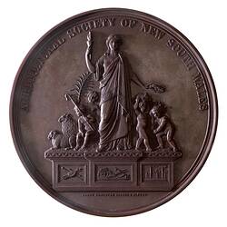 Medal - Agricultural Society of New South Wales, Practice with Science, 1870 AD