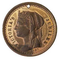 Medal - Adelaide Jubilee International Exhibition, Commemorative, Semaphore Corporation, South Australia, Australia, 1887