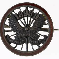 Medal - League of Victorian Wheelmen, Membership, 1898 - 1899 AD