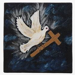 Artwork - 'Untitled (Dove)', Acrylic On Canvas Board, Maryam Sepasi, 'Attache Case', Melbourne, 2015