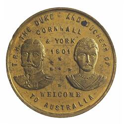 Medal - Visit of Duke and Dutchess of Cornwall and York, 1901 AD