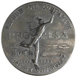 Medal - Commemorative 40th Anniversary, Vacuum Oil Co, Victoria, Australia, 1935