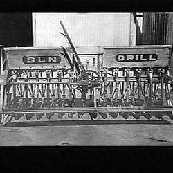 Photograph - H.V. McKay Pty Ltd, Sun Seed Drill on Display, Sunshine, Victoria, circa 1920