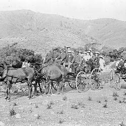 Negative - People in a Charabanc, Rokewood District, Victoria, circa 1890