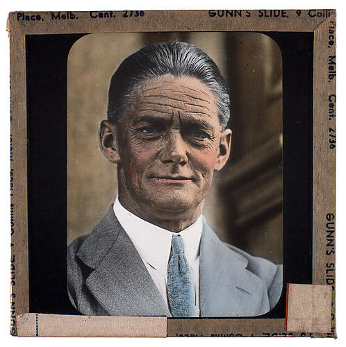 Lantern Slide - Universal Opportunity League, Male Portrait