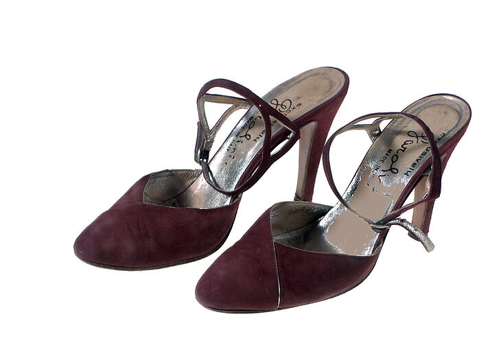 Pair of Shoes - Burgundy Suede, stiletto