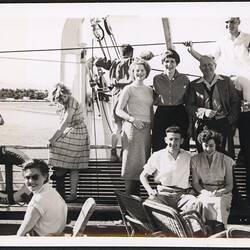 Digital Photograph - Tine Roelie Beatrix Gravemaker & Friends, SS Waterman, 1956