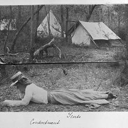 Photograph - 'Tents Contentment', by A.J. Campbell, Lower Ferntree Gully, Victoria, 1904
