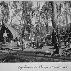 Photograph - Breakfast at a Log Hauler's Camp, by A.J. Campbell, Echuca, Victoria, 1893