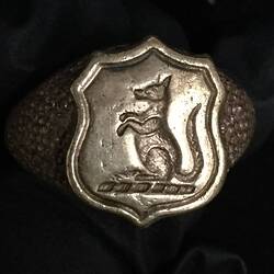Ring - Miner's, Kangaroo, Gilded Brass, circa 1860