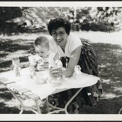 Digital Image - Adeline Denny (Del Vecchio) & Daughter Christine, Thornbury, 28 Jan 1962
