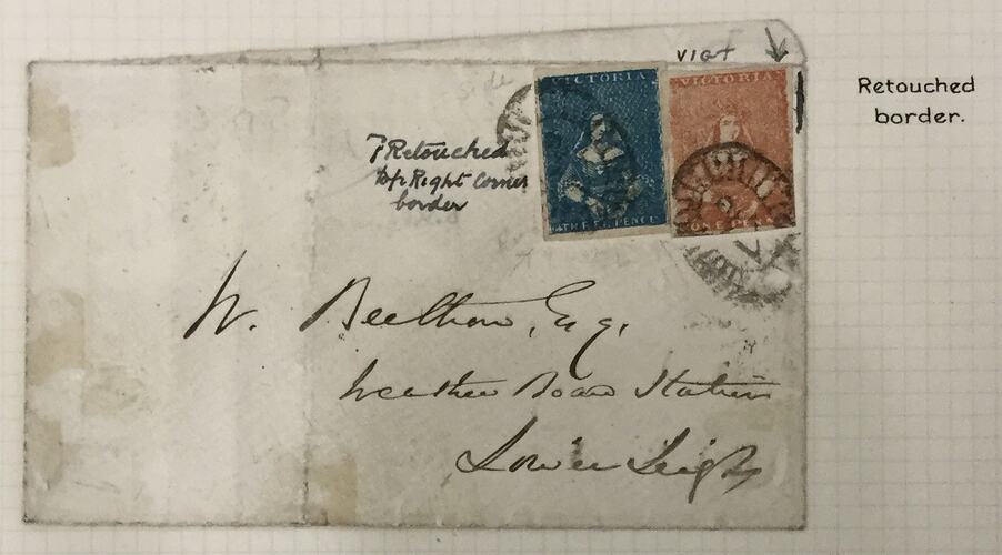 PH 6504, Stamped Envelope - 1 Penny & 3 Pence, Victoria, Australia, Feb 1854