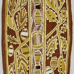 Bark Painting "Glyde River" by David Malangi