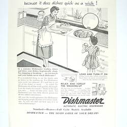 Publicity Leaflet - Dishmaster, Electric Dishwashing Machines, circa 1960