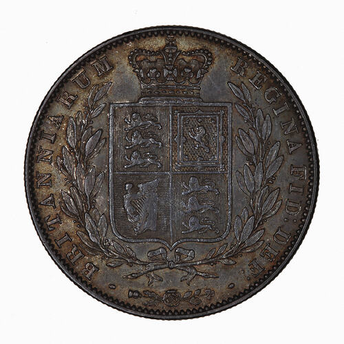 Coin - Halfcrown, Queen Victoria, Great Britain, 1844 (Reverse)