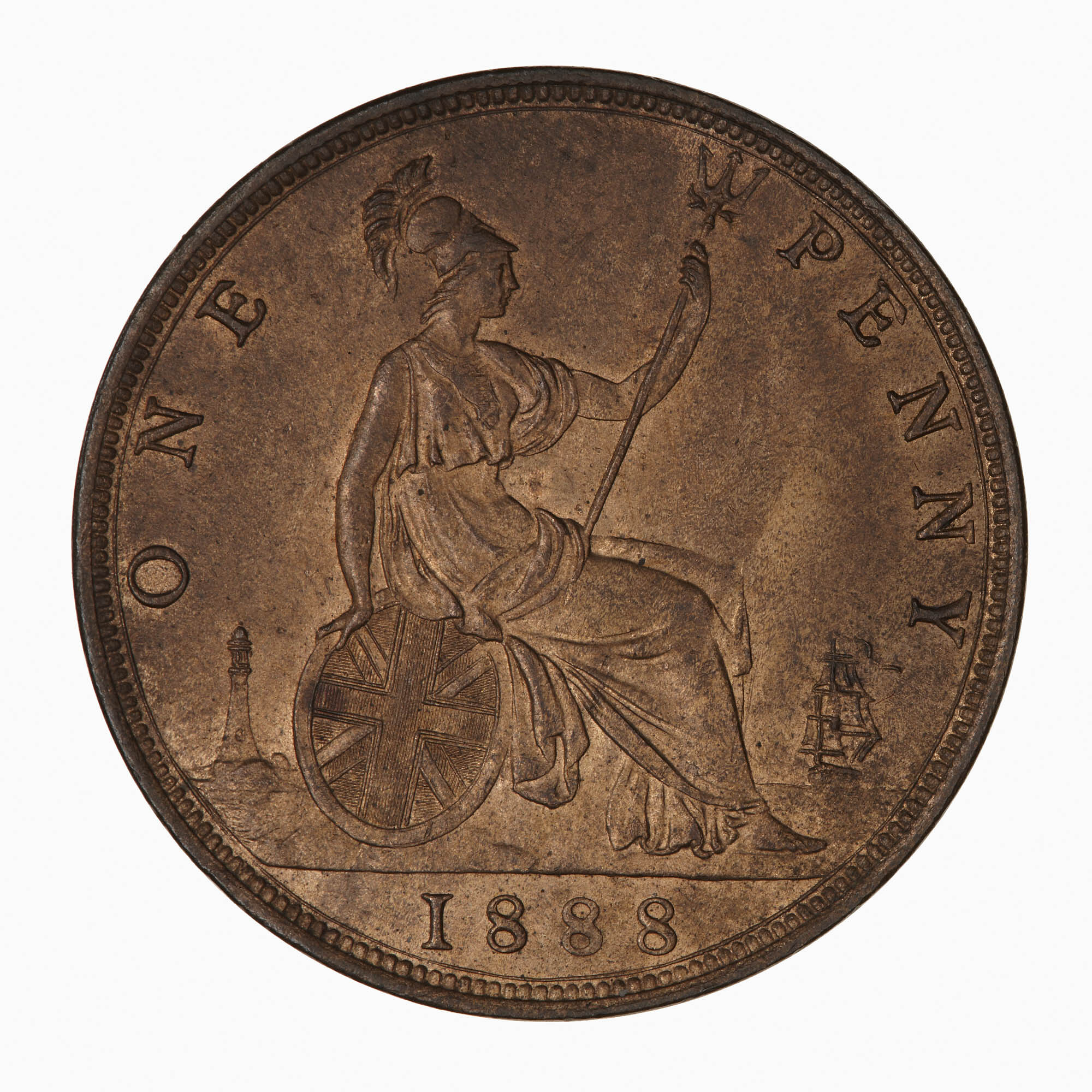 Coin Penny Queen Victoria Great Britain 1888