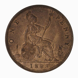 Coin - Penny, Queen Victoria, Great Britain, 1888 (Reverse)