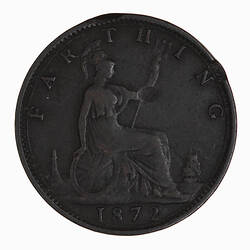 Coin - Farthing, Queen Victoria, Great Britain, 1872 (Reverse)