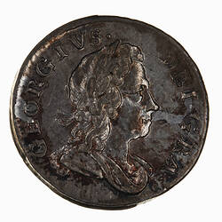 Coin - Threepence, George I, England, Great Britain, 1723 (Obverse)