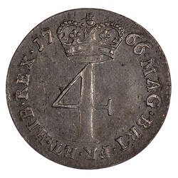 Coin - Groat, George III, Great Britain, 1766 (Reverse)