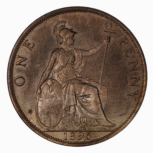 Coin - Penny, Queen Victoria, Great Britain, 1895 (Reverse)