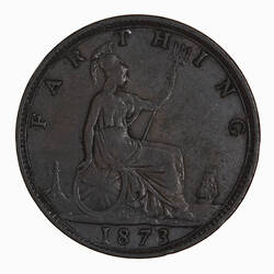 Coin - Farthing, Queen Victoria, Great Britain, 1873 (Reverse)