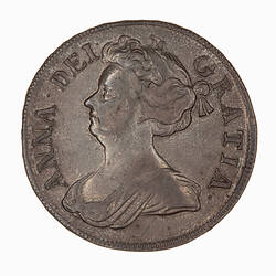 Coin - Halfcrown, Queen Anne, Great Britain, 1712 (Obverse)