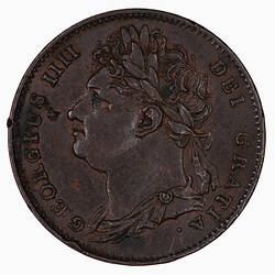 Coin - Farthing, George IV, Great Britain, 1825 (Obverse)