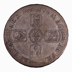 Coin - Crown 5 Shillings, William III, Great Britain, 1696 (Reverse)