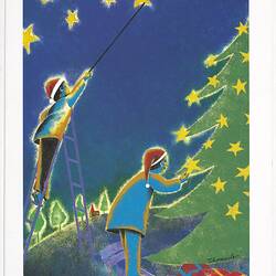 Christmas Card - Catching a Star, Thomas Le for Austcare, 1996