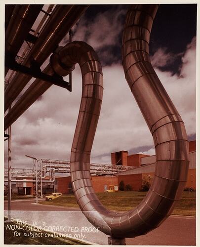 Photograph - Kodak Australasia Pty Ltd, Expansion Loop in the Low Pressure Steam Pipe, Kodak Factory, Coburg, 1964
