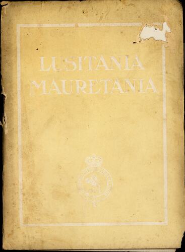 Booklet - 'Lusitania, Mauretania'