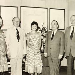 Photograph - Staff Members at Centenary of Laying Foundation Stone Commemorative Function, Exhibition Building, Melbourne, 1979