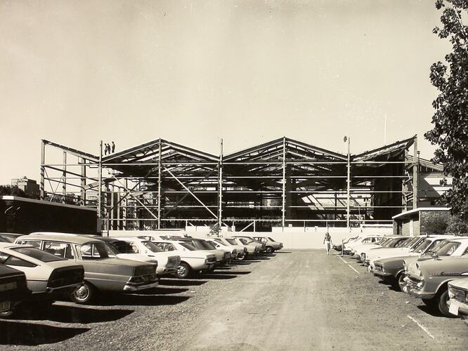 Photograph - Construction of Centennial Hall from North, Exhibition Building, Melbourne, 1980
